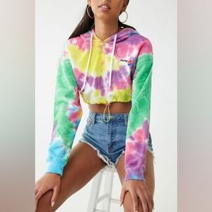 Pepsi Cropped Tie Dye Hoodie from Forever 21